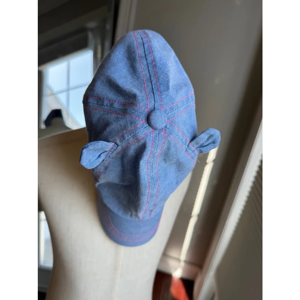 Target | Chambray Blue with Pink Stitching Bear Ears Baseball Cap | 2T-5T